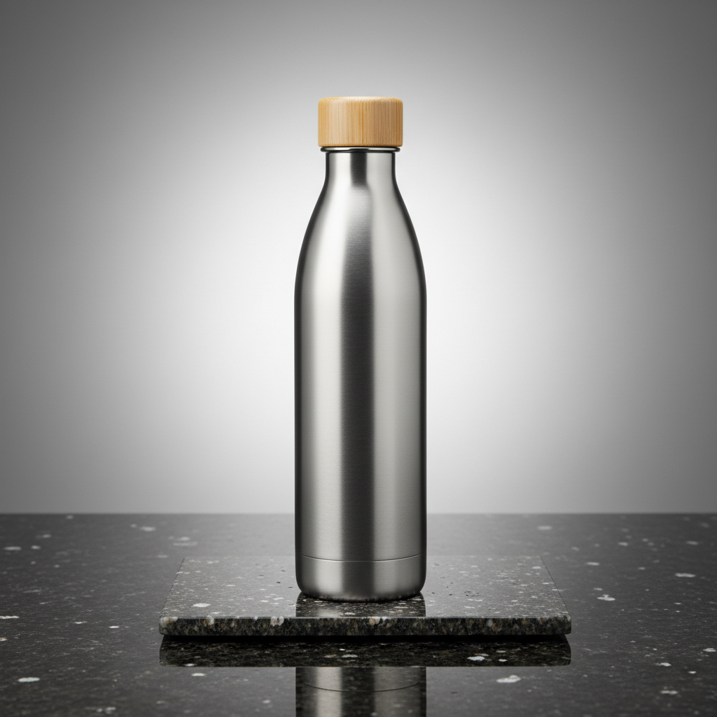 32oz Double-Wall Vacuum Insulated Canteen (Plastic-Free Bamboo Cap)