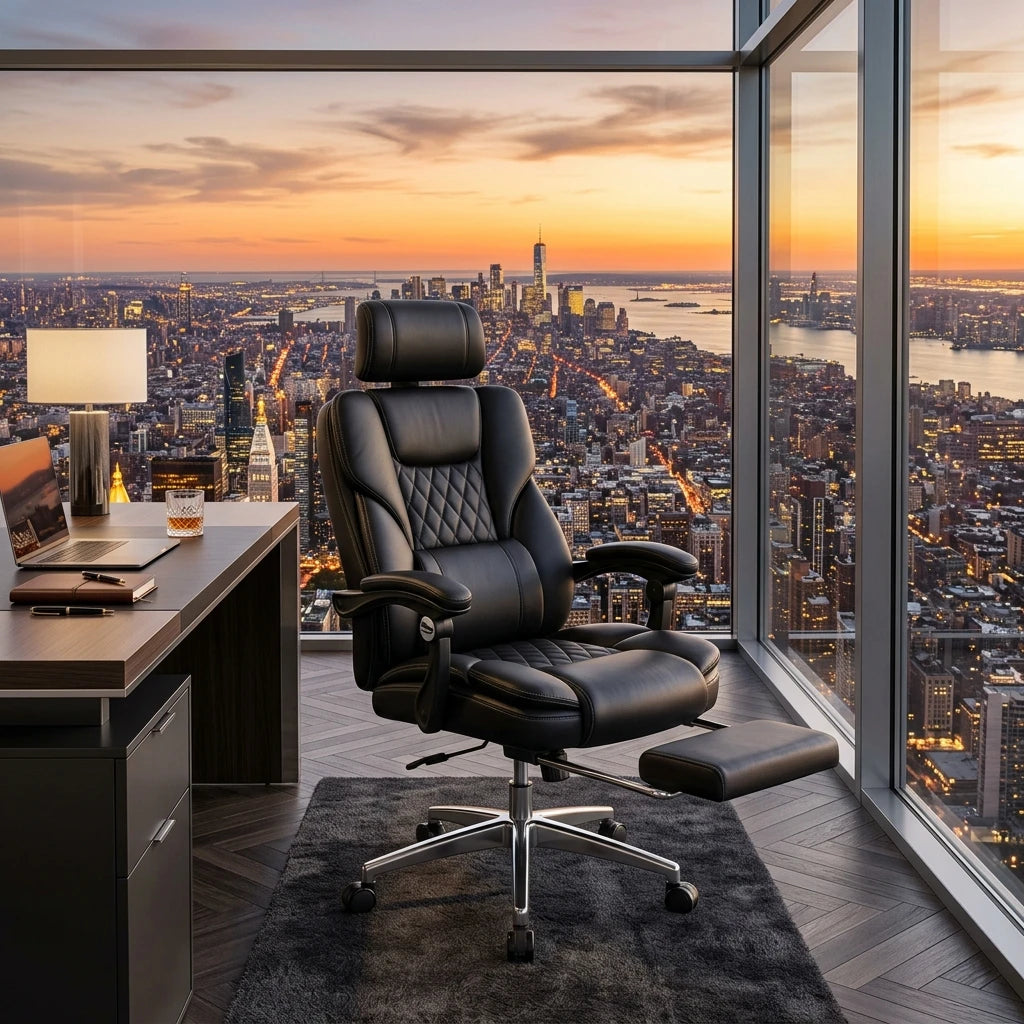Executive "Big & Tall" Ergonomic Chair (600lb + Footrest)