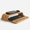 Ergonomic Bamboo Keyboard Stand with Massage Wrist Rest