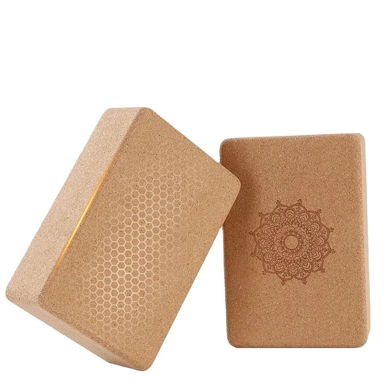 Structural Cosmology: High-Density Natural Cork Yoga Block Set (2-Pack)