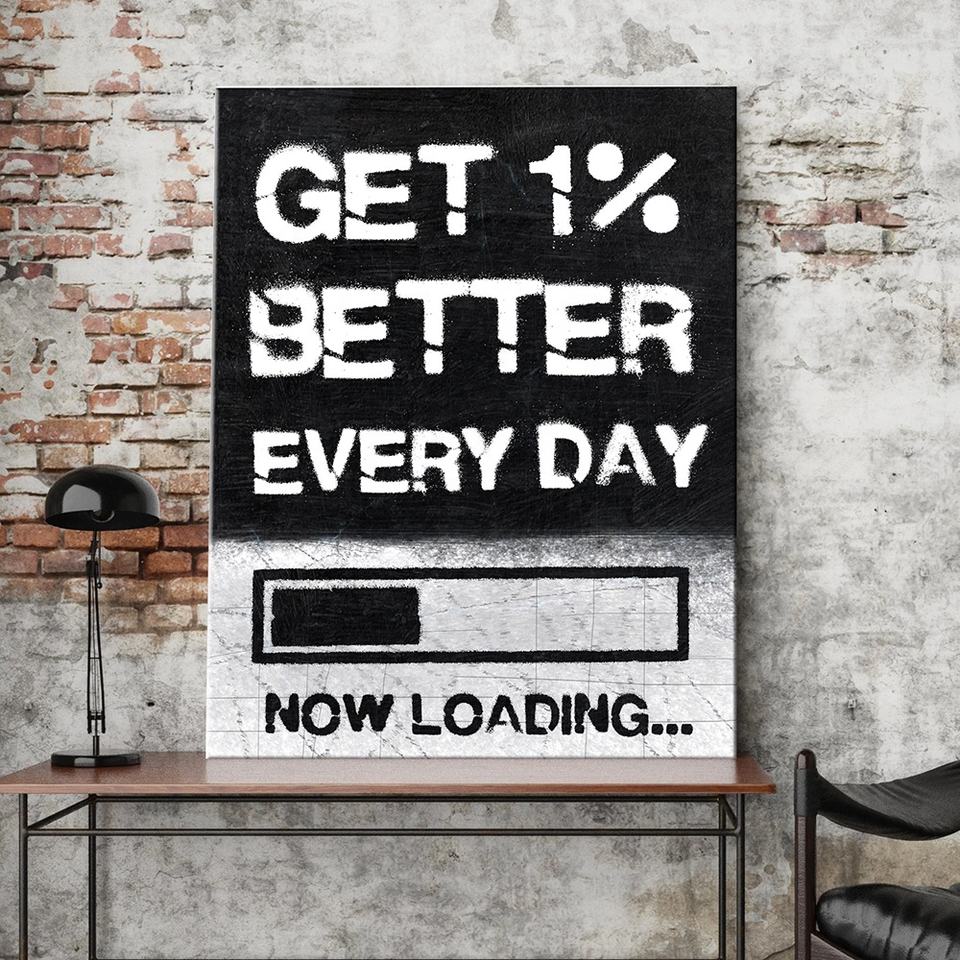 The 1% Protocol: Minimalist Motivational Canvas
