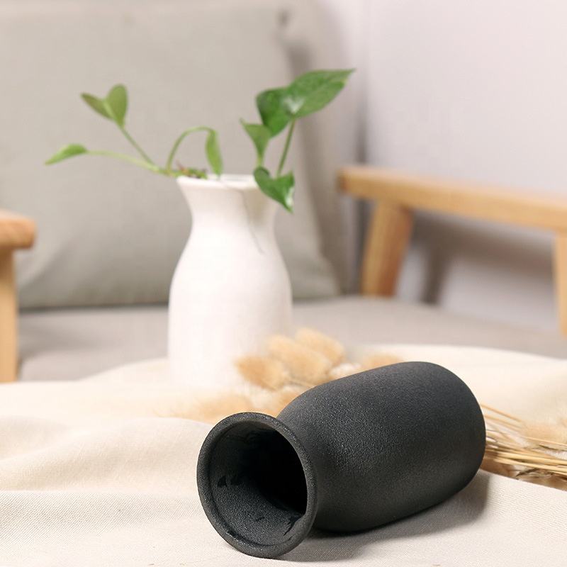 Monolith Vase: Tall Matte Black Nordic Ceramic