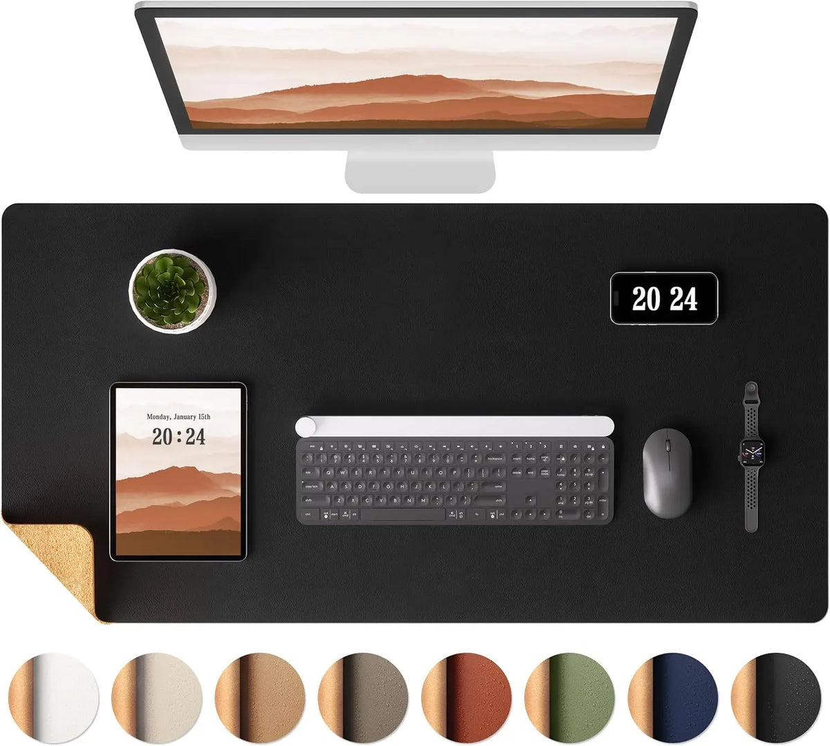 Cork Desk Mat — Dual-Sided Large Mouse Pad & Desk Pad