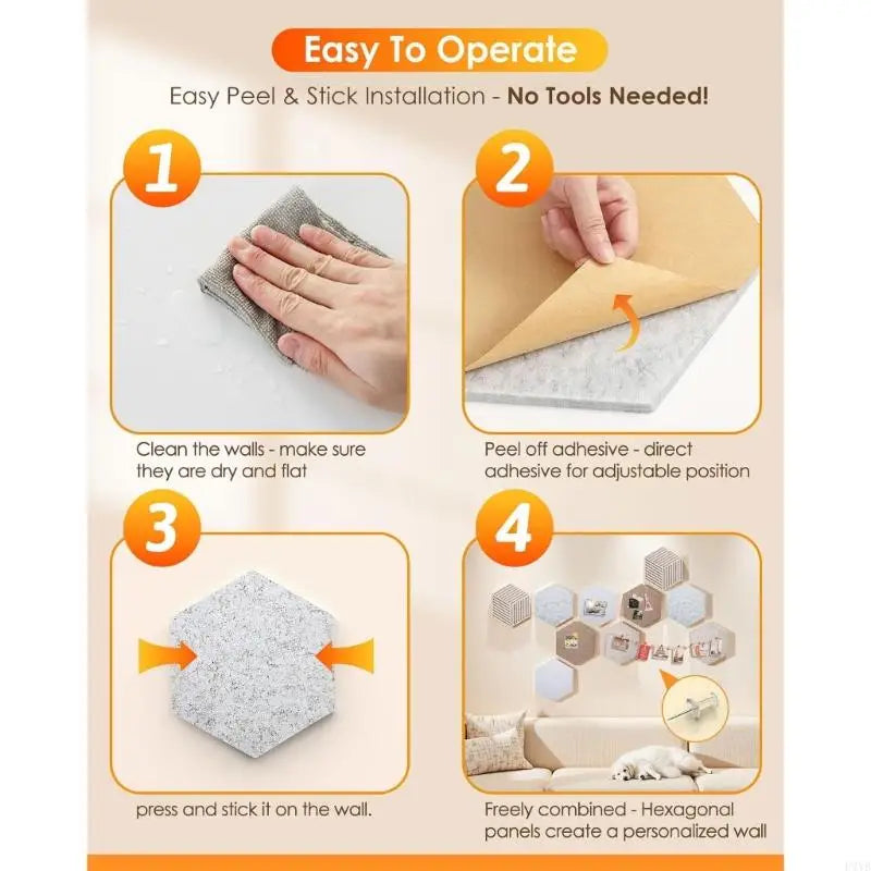 Hexagon Cork Bulletin Boards — 10-Pack Wall Tiles